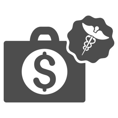 Tıbbi iş düz vektör simgesi