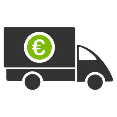 Euro Teslimat Düz Vektör Simgesi
