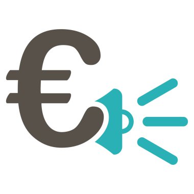 Euro Reklamlar Megafon Düz Vektör Simgesi