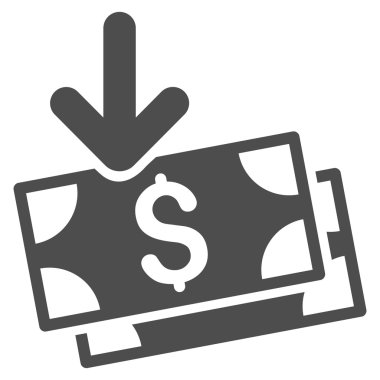 Banknot düz vektör simge olsun