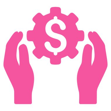 Bankacılık bakım el düz vektör simgesi