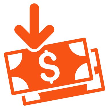 Banknot düz vektör simge olsun