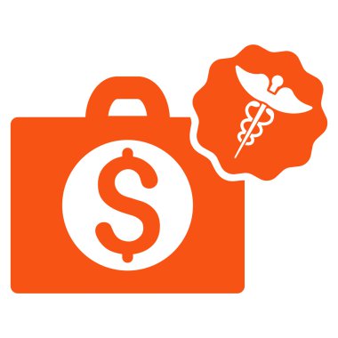 Tıbbi iş düz vektör simgesi