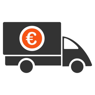 Euro Teslimat Düz Vektör Simgesi
