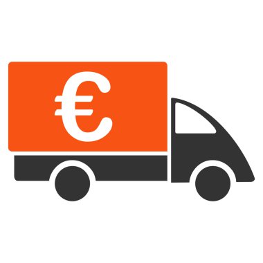 Euro Collector Car Flat Vektör Simgesi