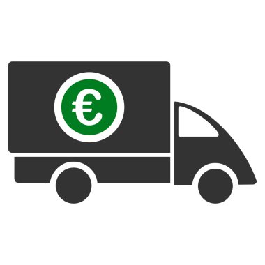 Euro Teslimat Düz Vektör Simgesi