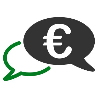 Avrupa sohbet düz vektör simgesi