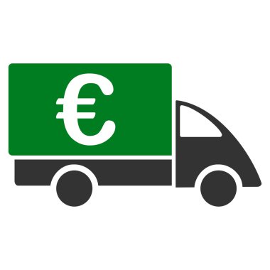 Euro Collector Car Flat Vektör Simgesi