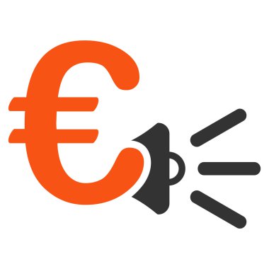 Euro Reklamlar Megafon Düz Vektör Simgesi