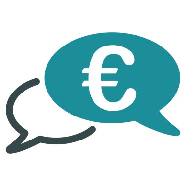 Avrupa sohbet düz vektör simgesi