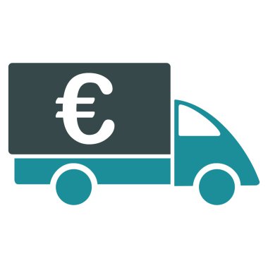 Euro Collector Car Flat Vektör Simgesi