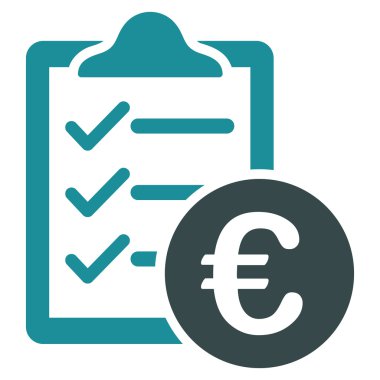 Euro satın alma Pad düz vektör simgesi