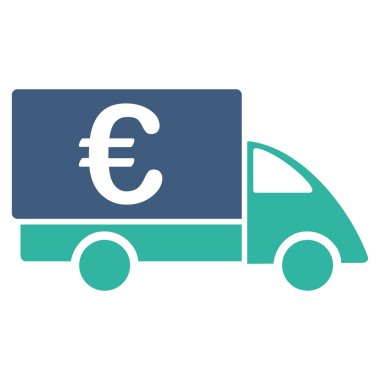 Euro Collector Car Flat Vektör Simgesi