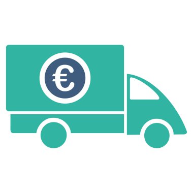 Euro Teslimat Düz Vektör Simgesi