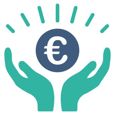 Euro refah düz vektör simgesi