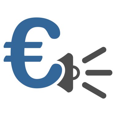 Euro Reklamlar Megafon Düz Vektör Simgesi