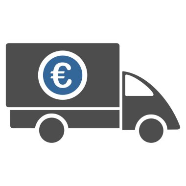 Euro Teslimat Düz Vektör Simgesi