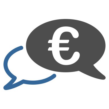 Avrupa sohbet düz vektör simgesi