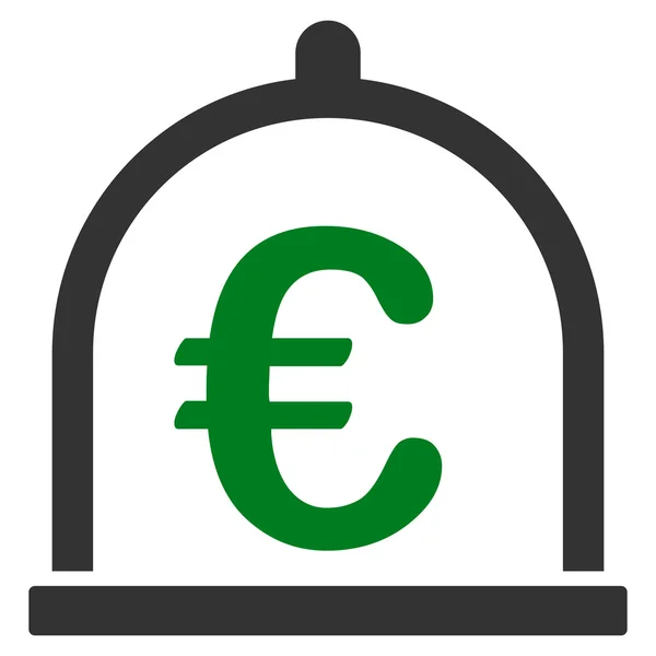 Euro-opslag platte Vector Icon — Stockvector