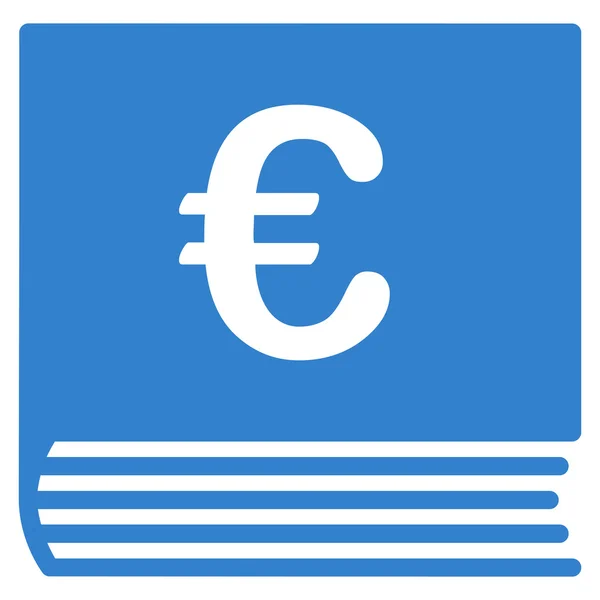 Euro verkoop boek plat vector pictogram — Stockvector