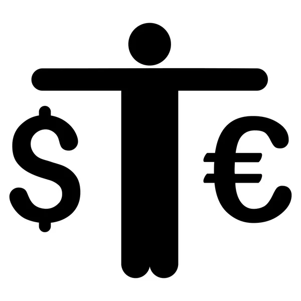 Valuta handlare platt vektor Icon — Stock vektor