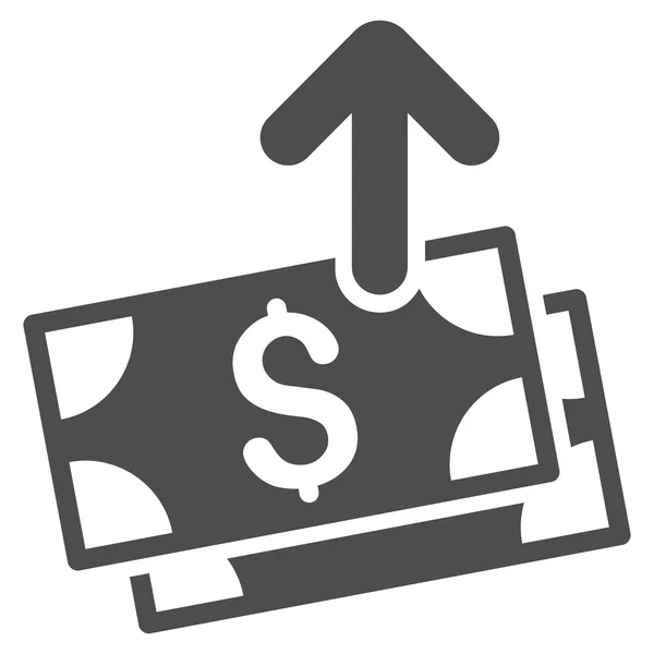 Verzenden van bankbiljetten Flat Vector Icon — Stockvector