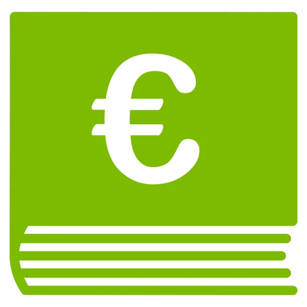 Euro livro de vendas Flat Vector Icon — Vetor de Stock