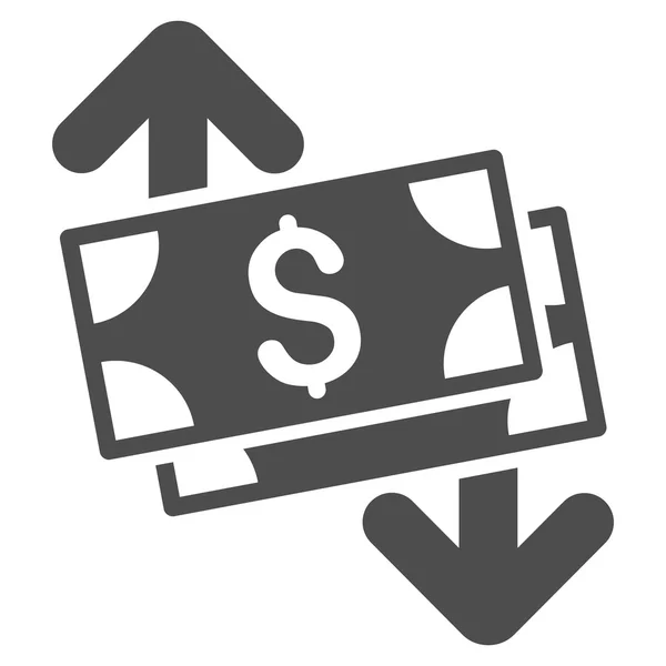 Billetes Gastando Icono de Vector Plano — Vector de stock