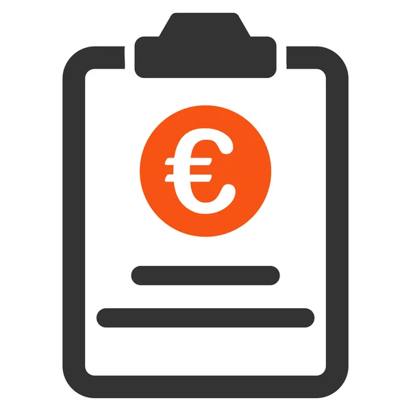 Euro Preço Pad Flat Vector Icon —  Vetores de Stock