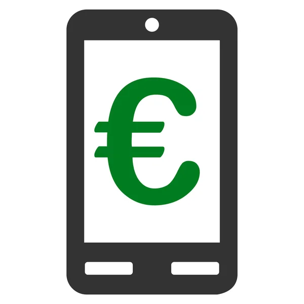 Euro Mobile Bank tasainen vektori kuvake — vektorikuva