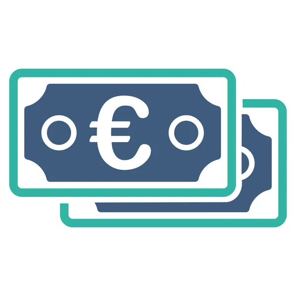Ikona wektor płaskim banknotów euro — Wektor stockowy