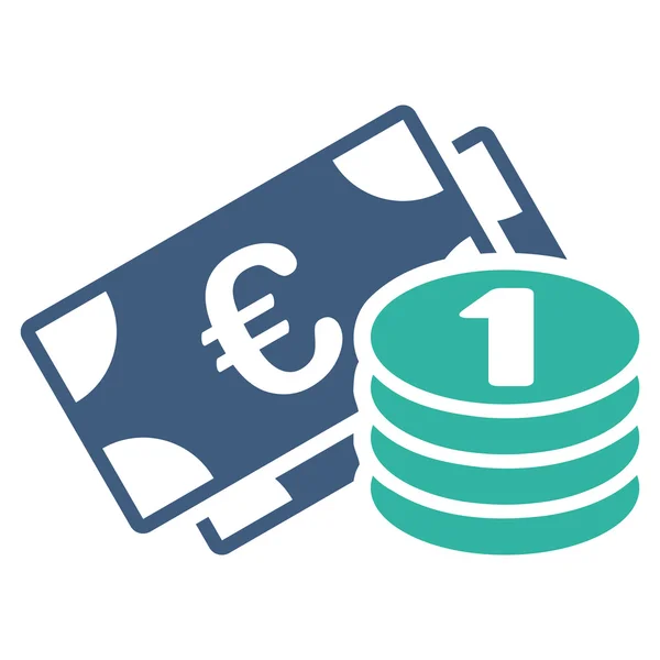 Euro Cash platte Vector Icon — Stockvector