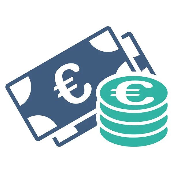 Euro Money Flat Vector Icon — Stock Vector