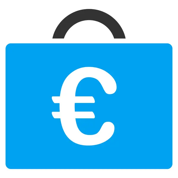 Euro Estuche de contabilidad Flat Glyph Icono —  Fotos de Stock