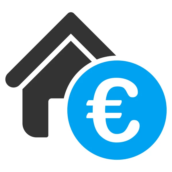 Euro Haus mieten flach Glyph-Symbol — Stockfoto