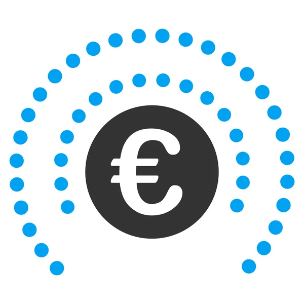 Ευρώ ασπίδα σφαίρα επίπεδη γλύφου εικονίδιο — Φωτογραφία Αρχείου