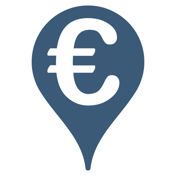 Euro Map Pointer Flat Glyph Icono —  Fotos de Stock