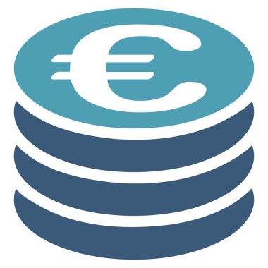 Euro para yığını düz vektör simgesi