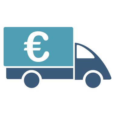 Euro Collector Car Flat Vektör Simgesi