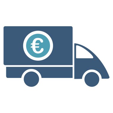 Euro Teslimat Düz Vektör Simgesi
