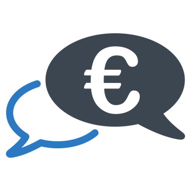 Avrupa sohbet düz vektör simgesi