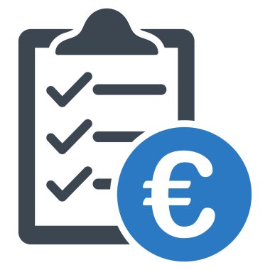 Euro satın alma Pad düz vektör simgesi