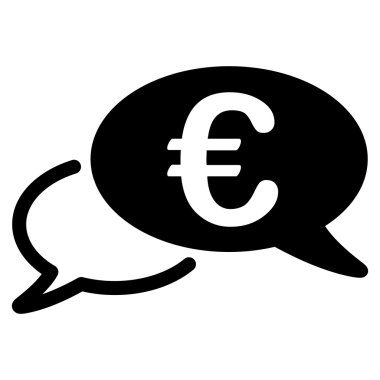 Avrupa sohbet düz vektör simgesi