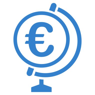 Euro düz vektör simge