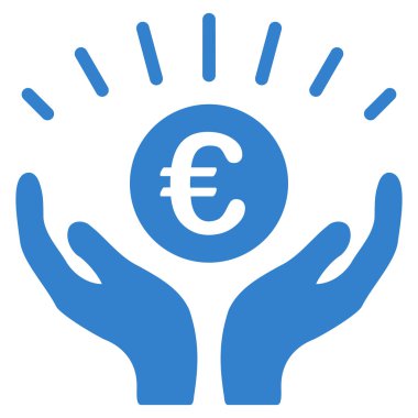 Euro refah düz vektör simgesi