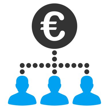 Euro ödeme istemcileri vektör simge düz