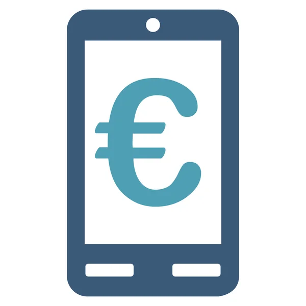 De Bank van de mobiele van de eurozone platte Vector Icon — Stockvector