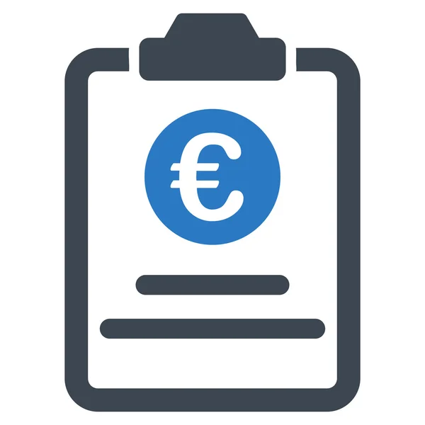 Euro Preço Pad Flat Vector Icon — Vetor de Stock