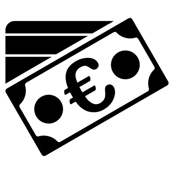 Евро Банкнота и Кредитная карта — стоковый вектор