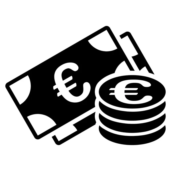 Euro geld platte Vector Icon — Stockvector
